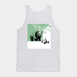 Panda family print Tank Top